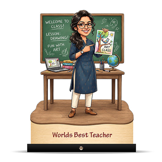 Worlds Best Art Teacher Caricature C522