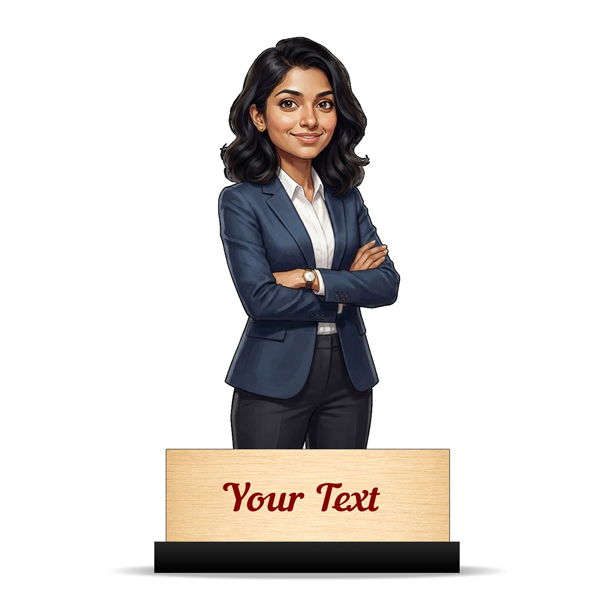 Personalized Corporate Office Female Employee Caricature C867