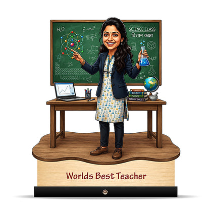 Worlds Best Science Teacher Caricature C531