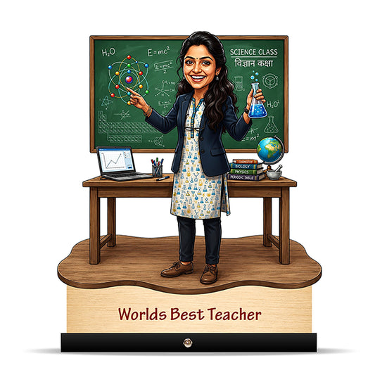 Worlds Best Science Teacher Caricature C531
