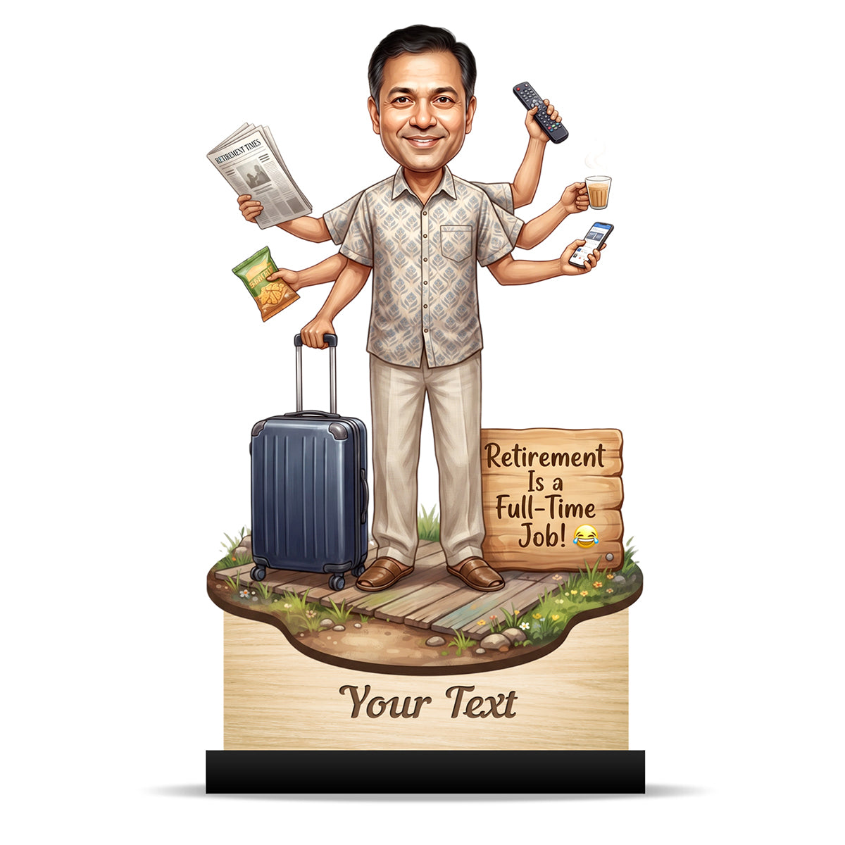 Personalized Male Retirement Caricature C1093