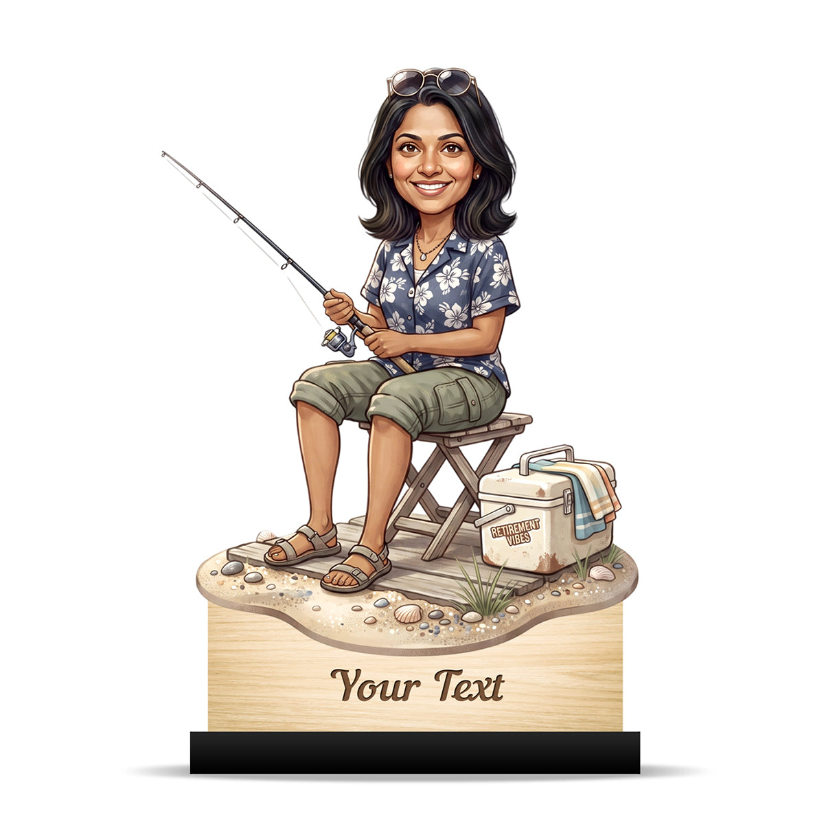 Personalized Female Retirement Caricature C1075