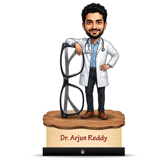 Ophthalmologist Doctor Male eye Doctor Caricature C551