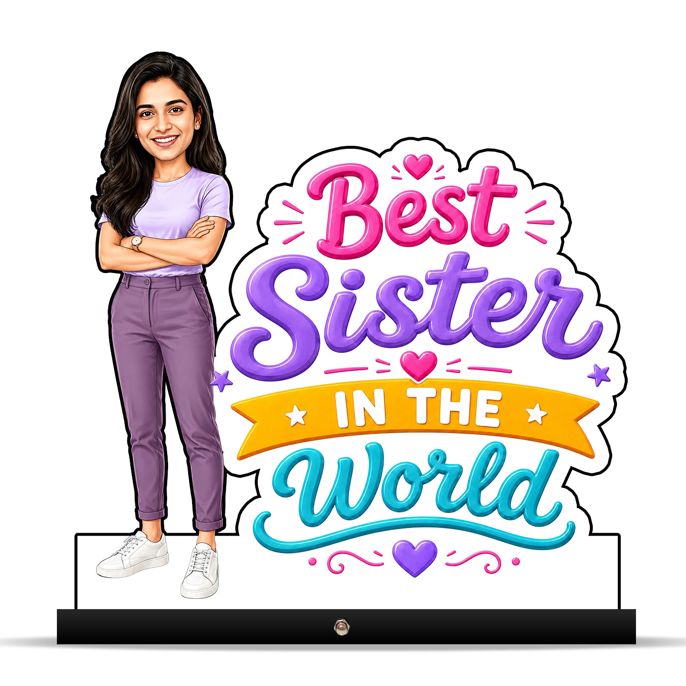 Raksha Bandhan Caricature for Sister C577