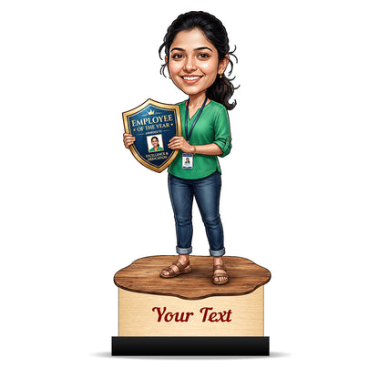 Personalized Achievement Award Female Caricature C944