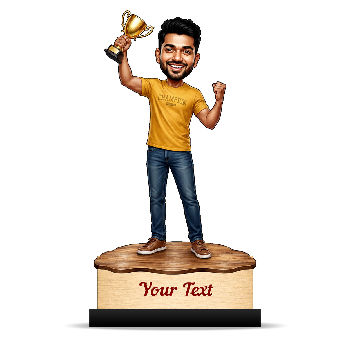 Personalized Achievement Award Male Caricature C952