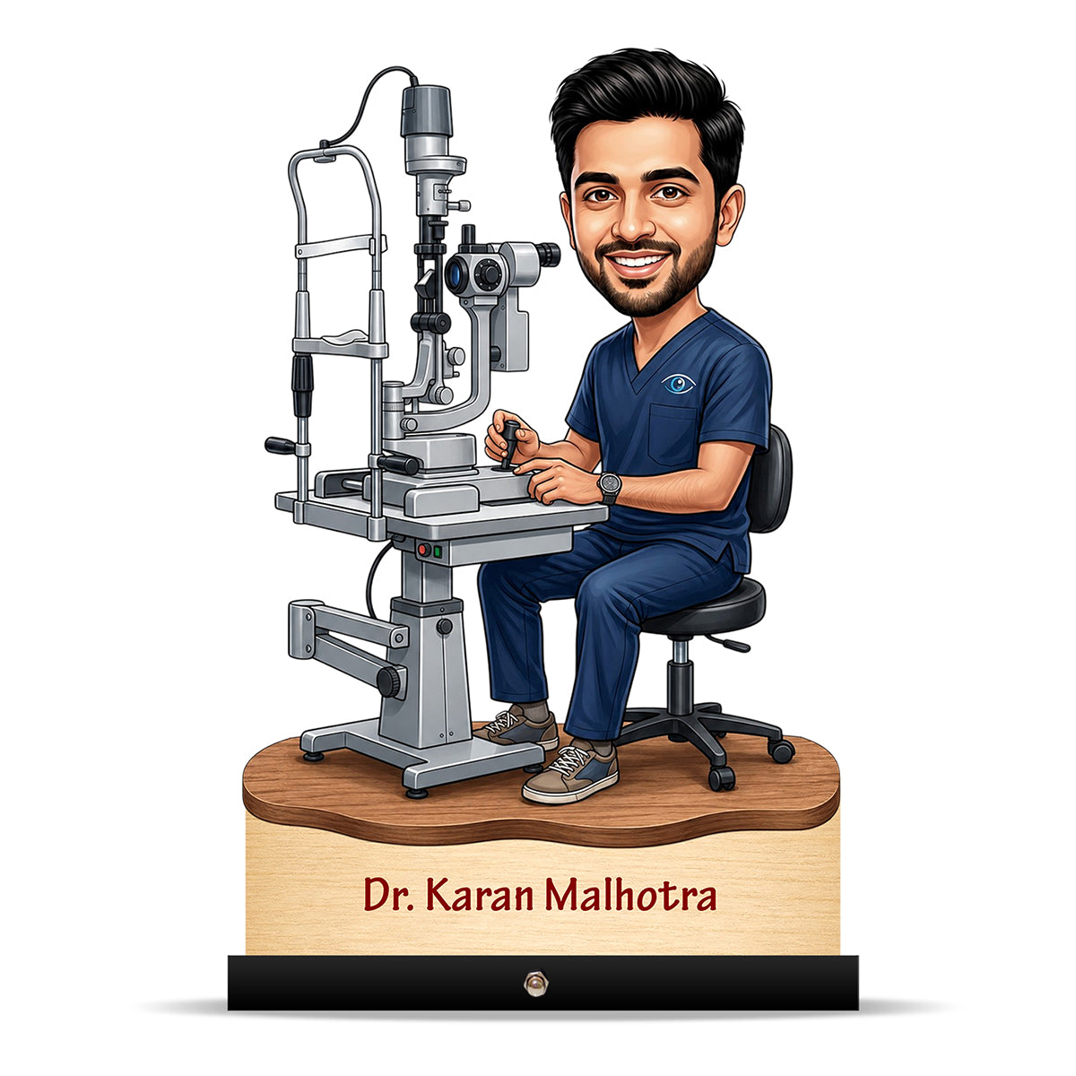 Ophthalmologist Doctor Male eye Doctor Caricature C552
