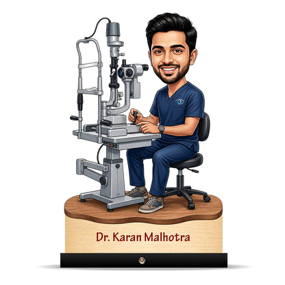 Ophthalmologist Doctor Male eye Doctor Caricature C552