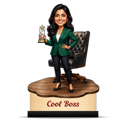 Personalized Female Cool Boss Caricature C847