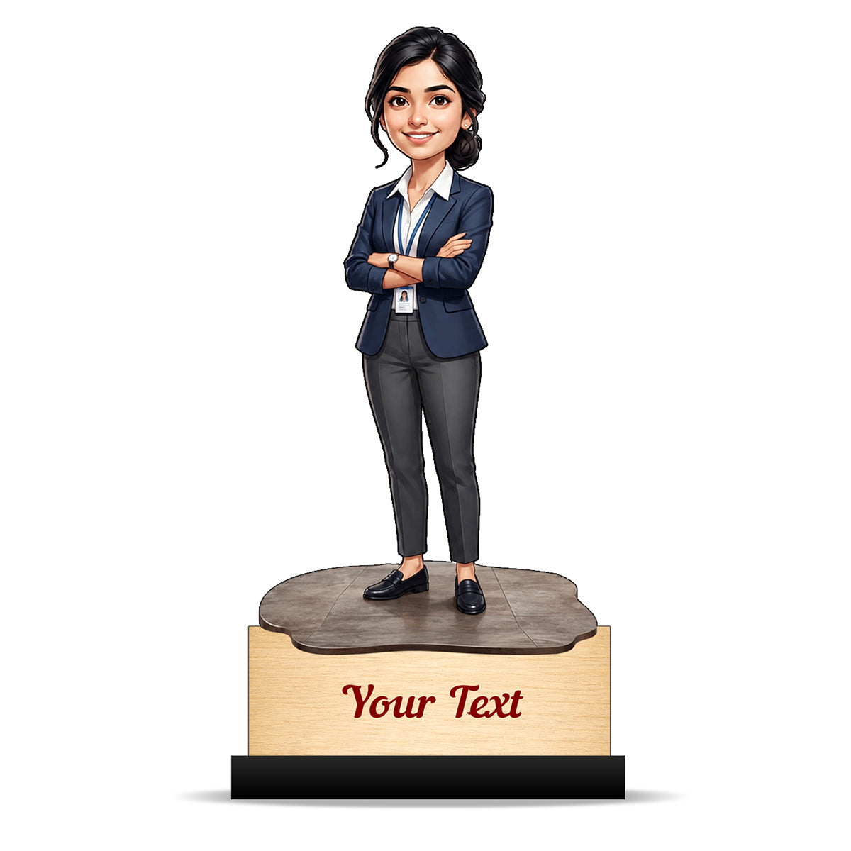 Personalized Corporate Office Female Employee Caricature C868