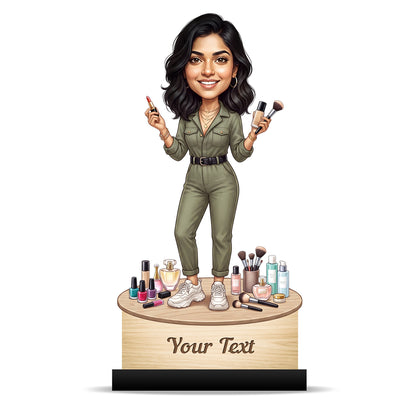 Personalized Gift for Beautician, Makeup Artist & Makeup Lover Caricature C1200