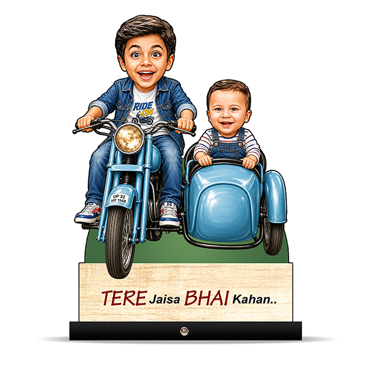 Brothers on Bike Caricature C468