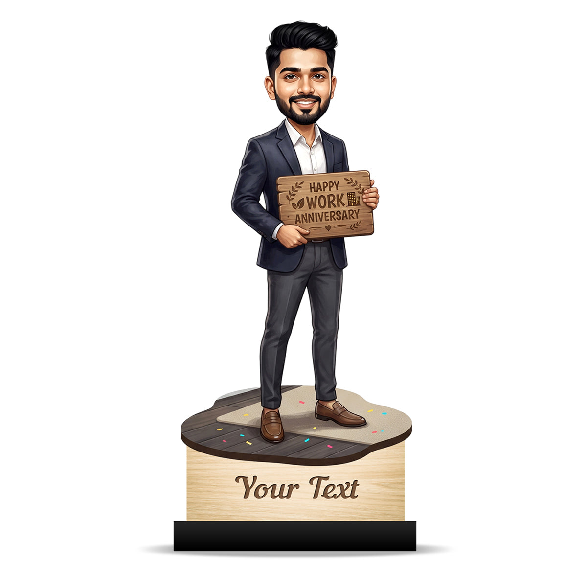 Personalized Work Anniversary Male Caricature C1117