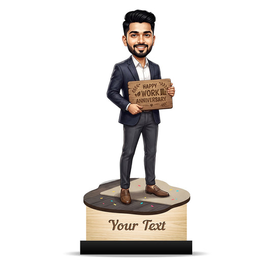 Personalized Work Anniversary Male Caricature C1117
