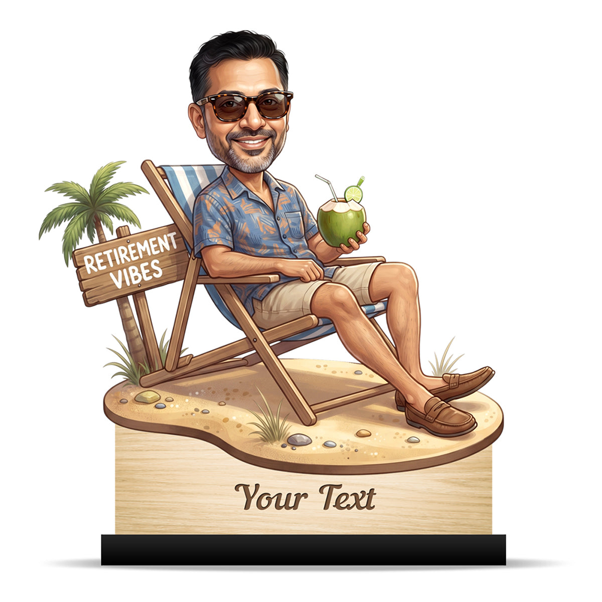 Personalized Male Retirement Caricature C1078