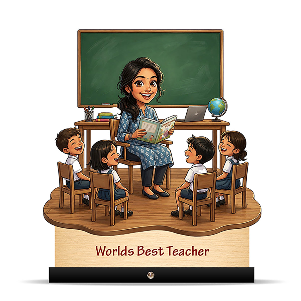 Worlds Best Nursery Teacher Caricature C536