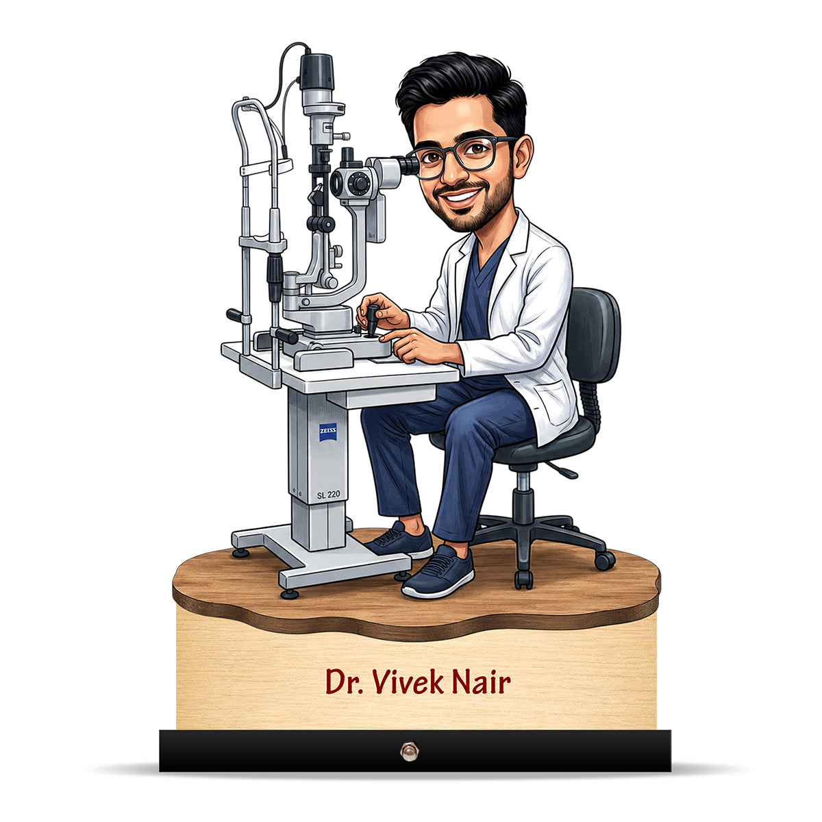 Ophthalmologist Doctor Male eye Doctor Caricature C550