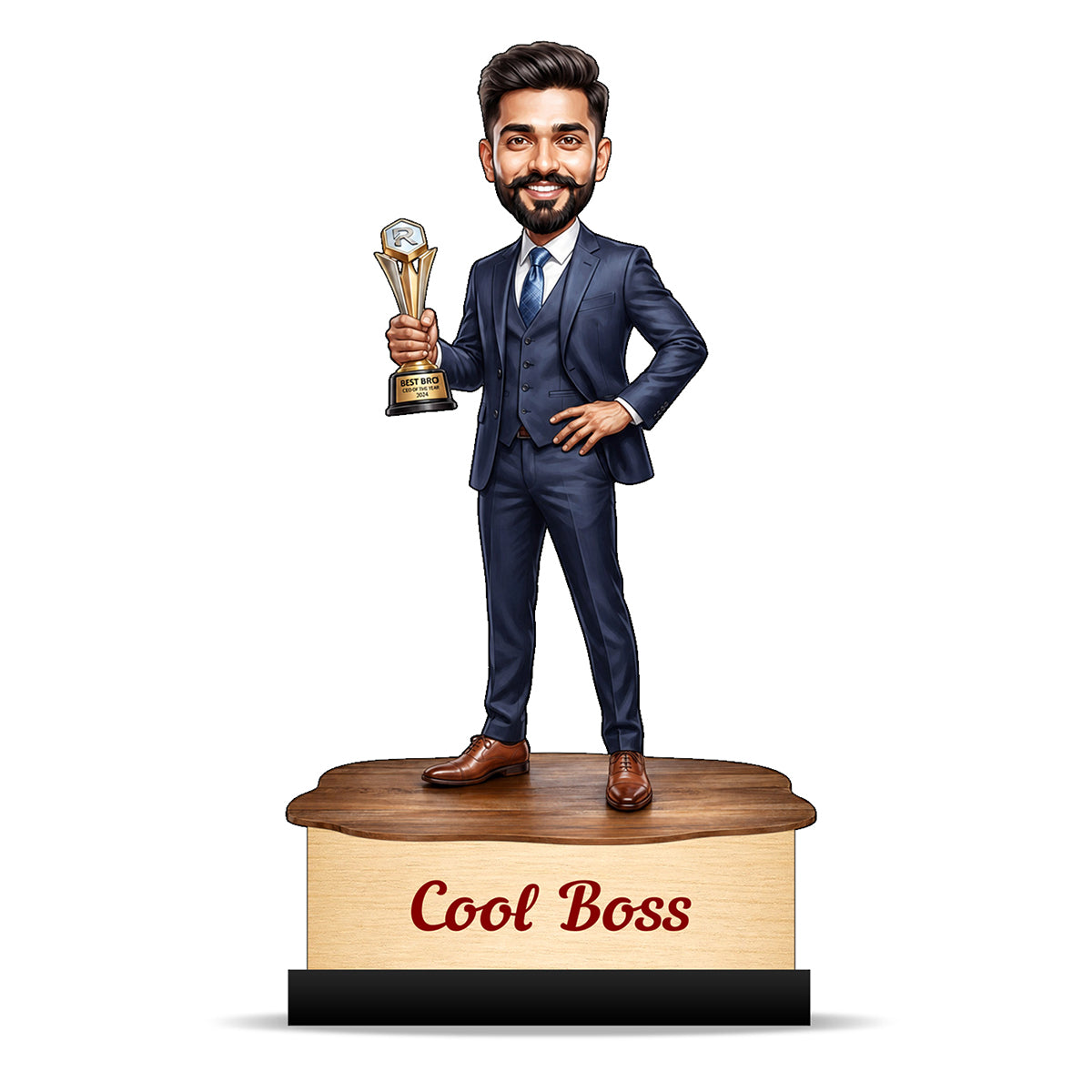Personalized Cool Boss Caricature with Best Boss Award C831