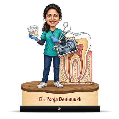 Dentist Doctor Caricature for Female Doctor C565