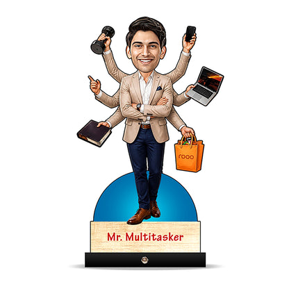 Multitasking Man Caricature C464