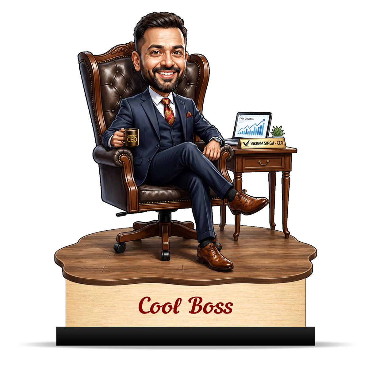 Personalized Cool Boss Caricature C838