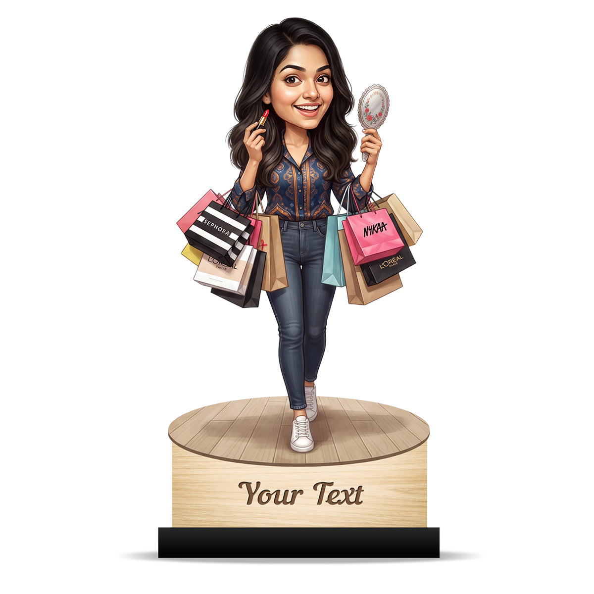 Personalized Gift for Beautician, Makeup Artist & Makeup Lover Caricature C1197