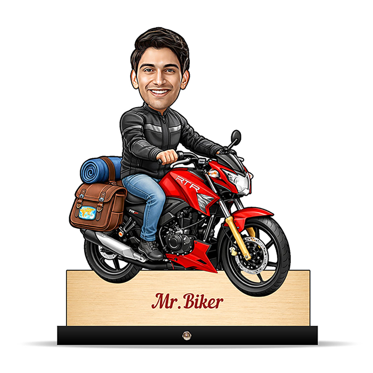 Bike Rider Traveler Caricature C433