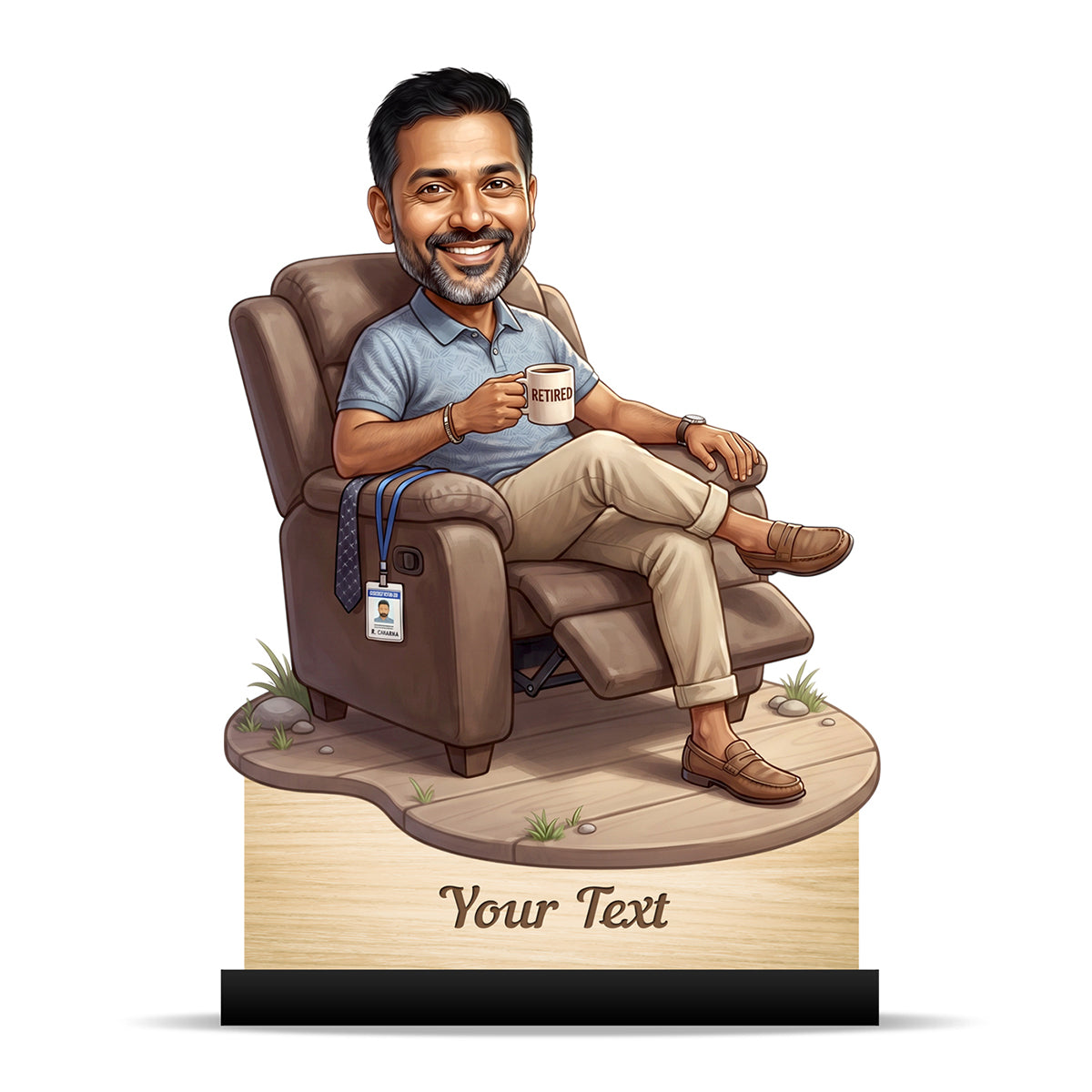 Personalized Male Retirement Caricature C1091