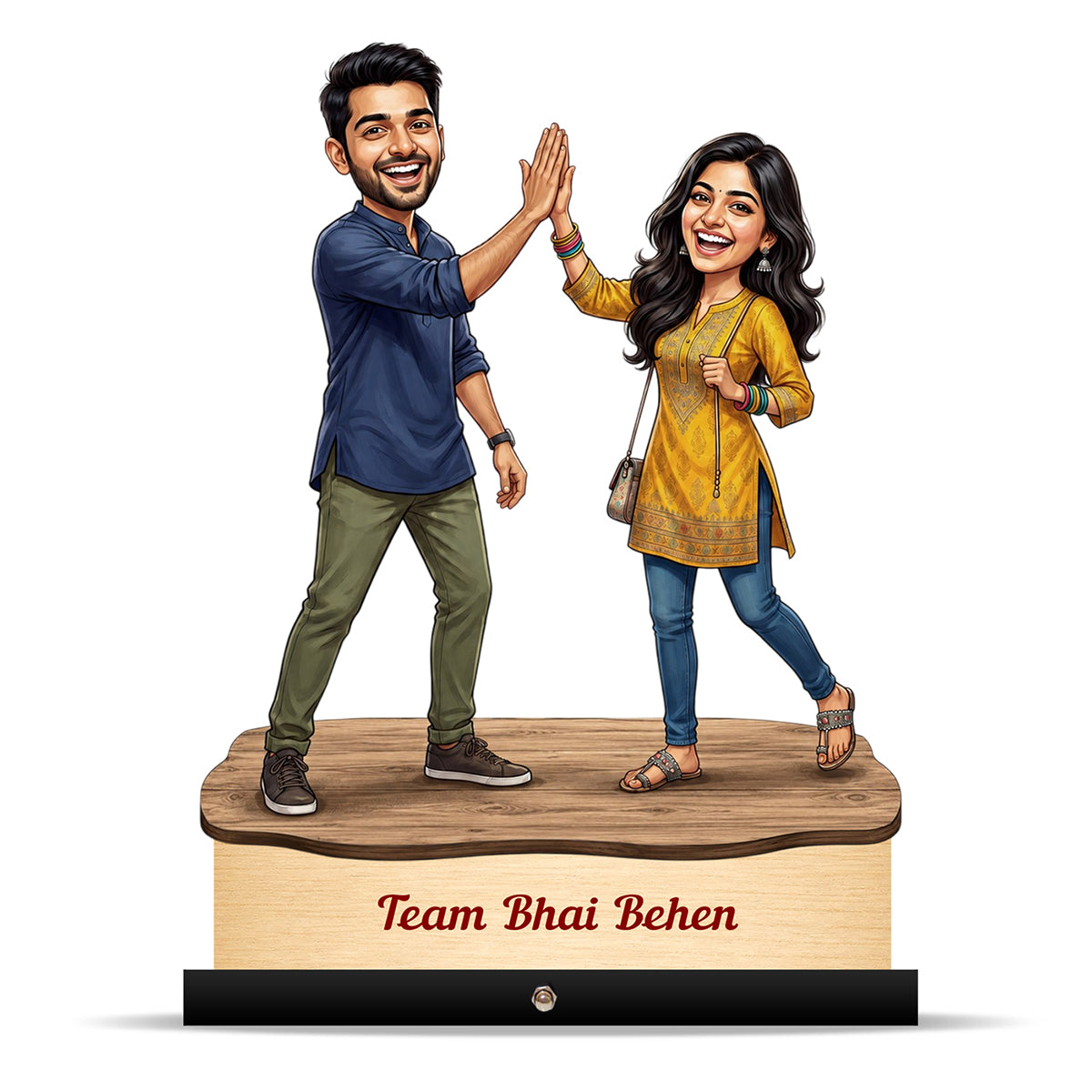 High Five Brother Sister Caricature C597