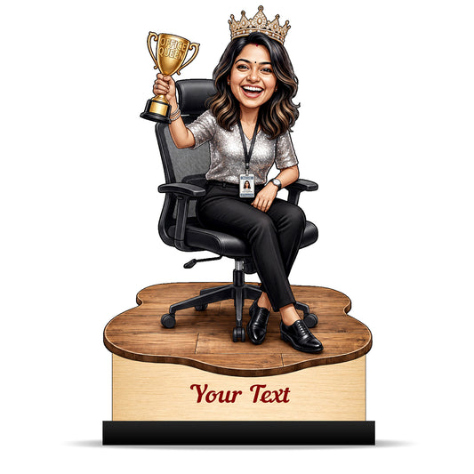 Personalized Achievement Award Female Caricature C946