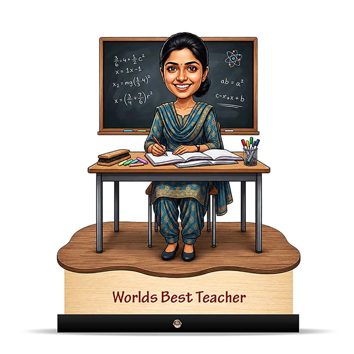 Worlds Best Teacher Caricature C535