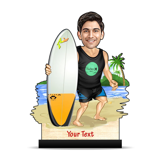 Swimmer Surfer Caricature C404