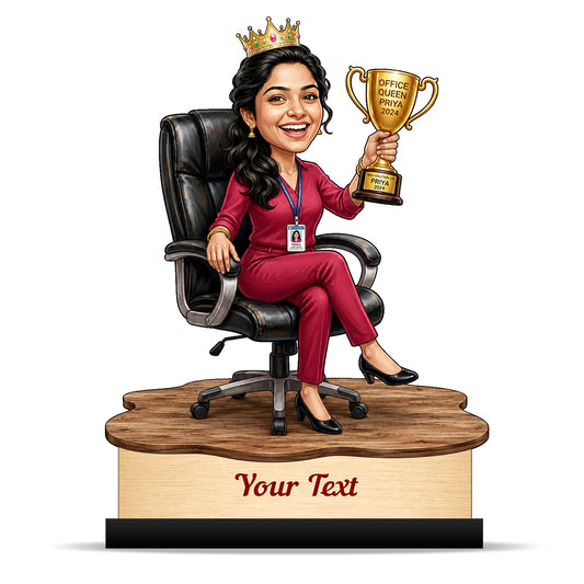 Personalized Achievement Award Female Caricature C948