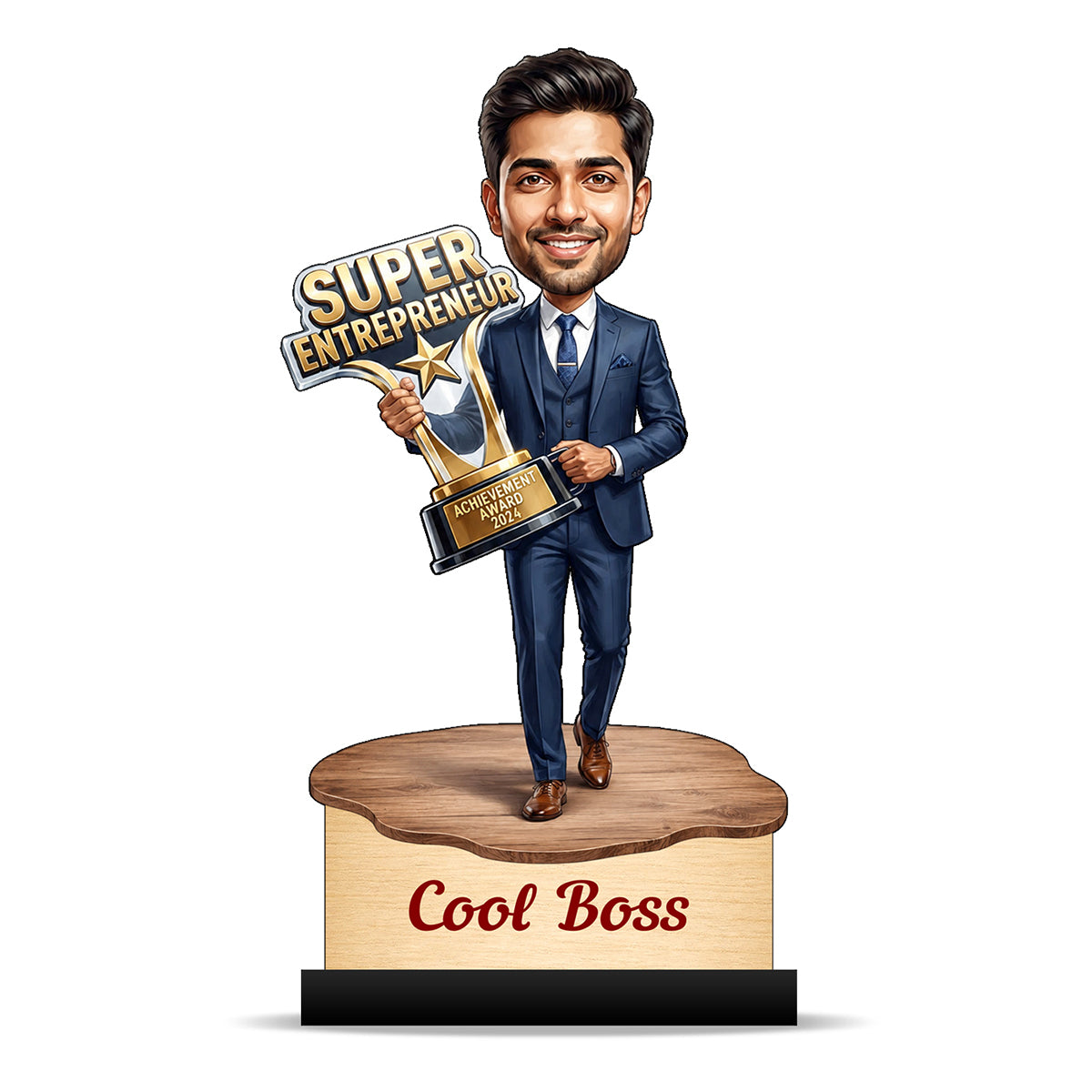 Personalized Cool Boss Caricature with Best Boss Award C823