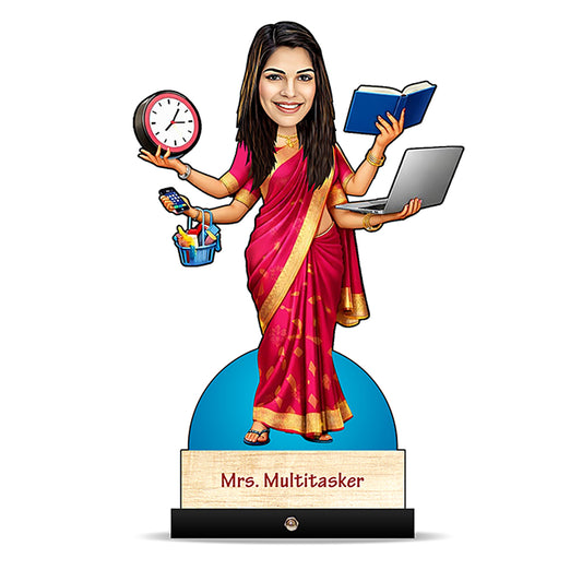 Multitasking Lady Caricature C457