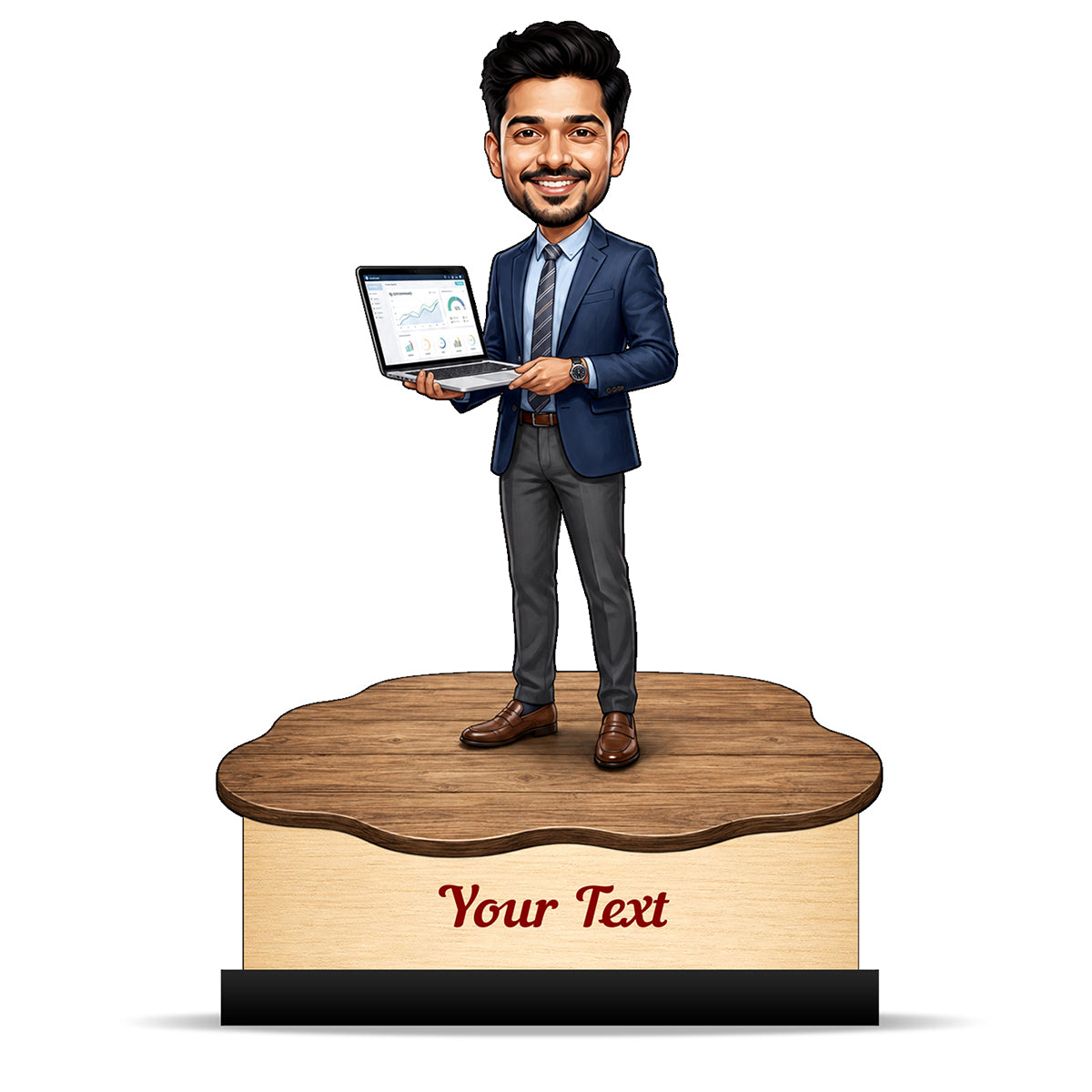 Personalized Corporate Office Male Employee Caricature C904