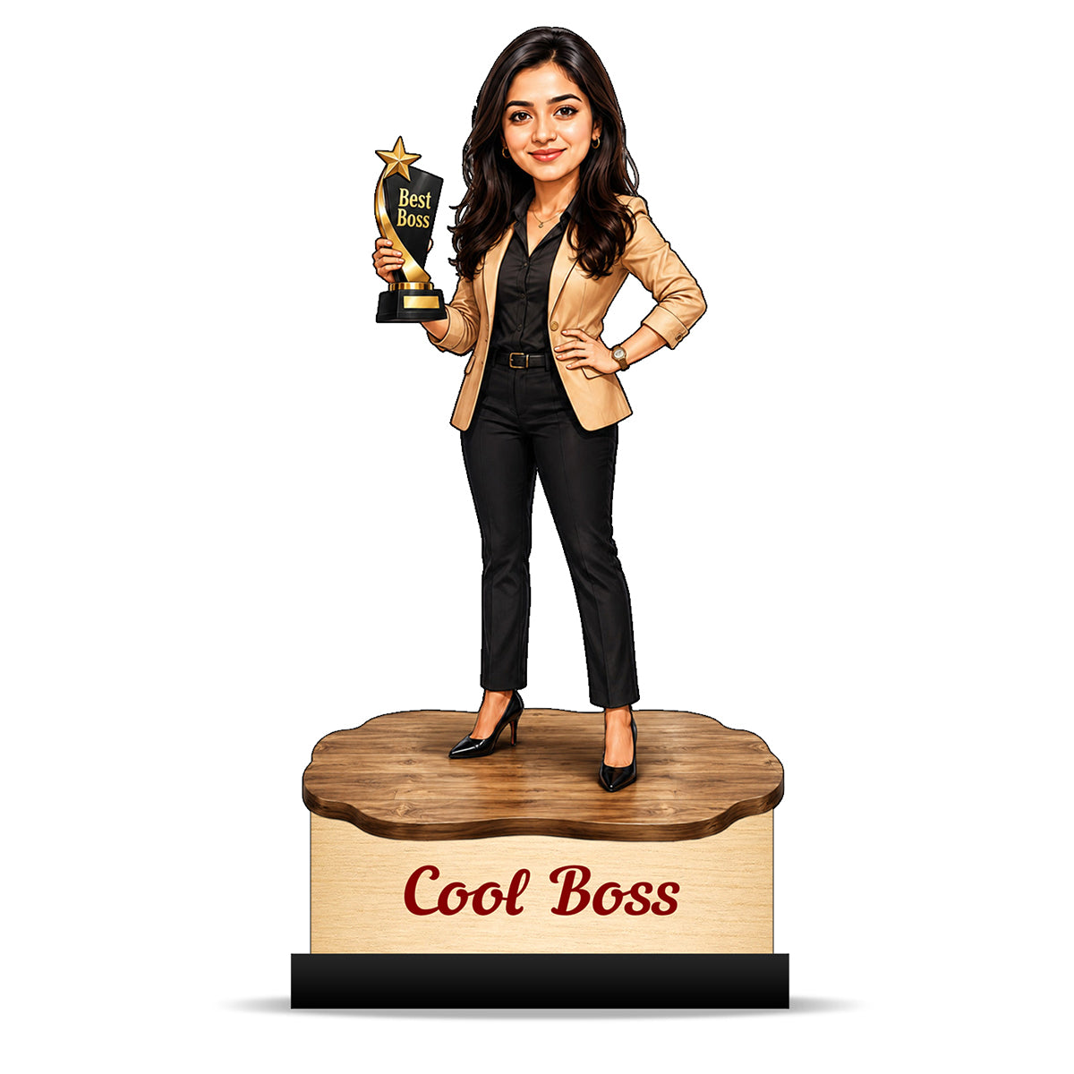 Personalized Female Cool Boss Caricature C865