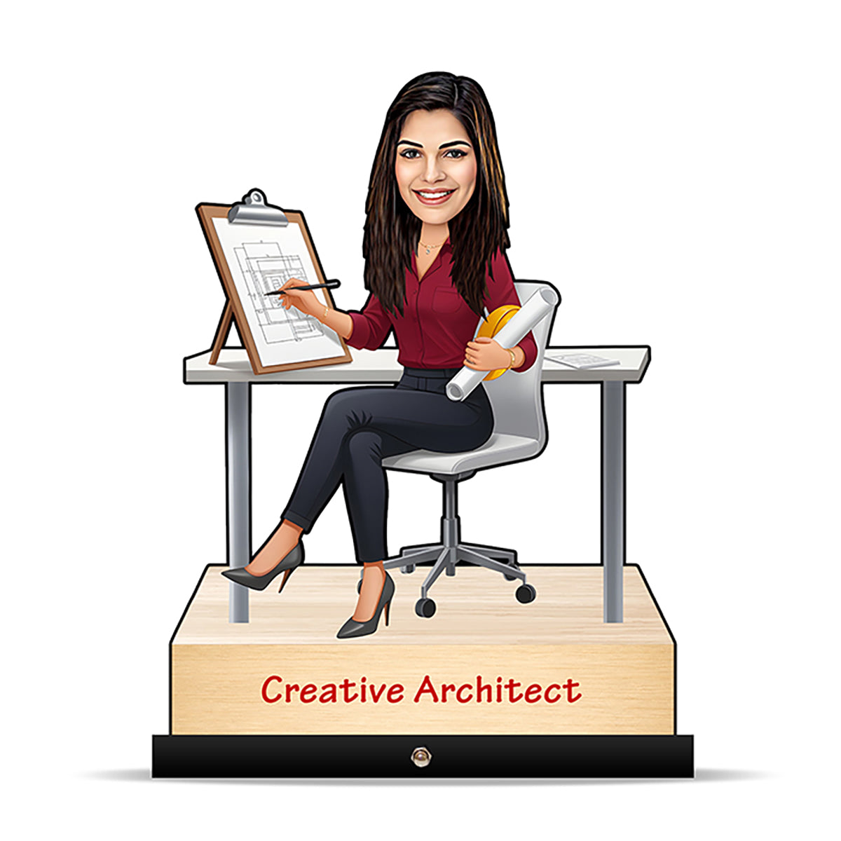 Architect Female Caricature C436
