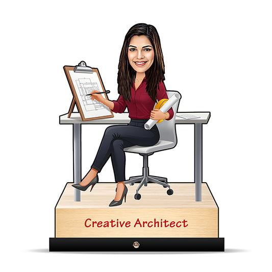 Architect Female Caricature C436