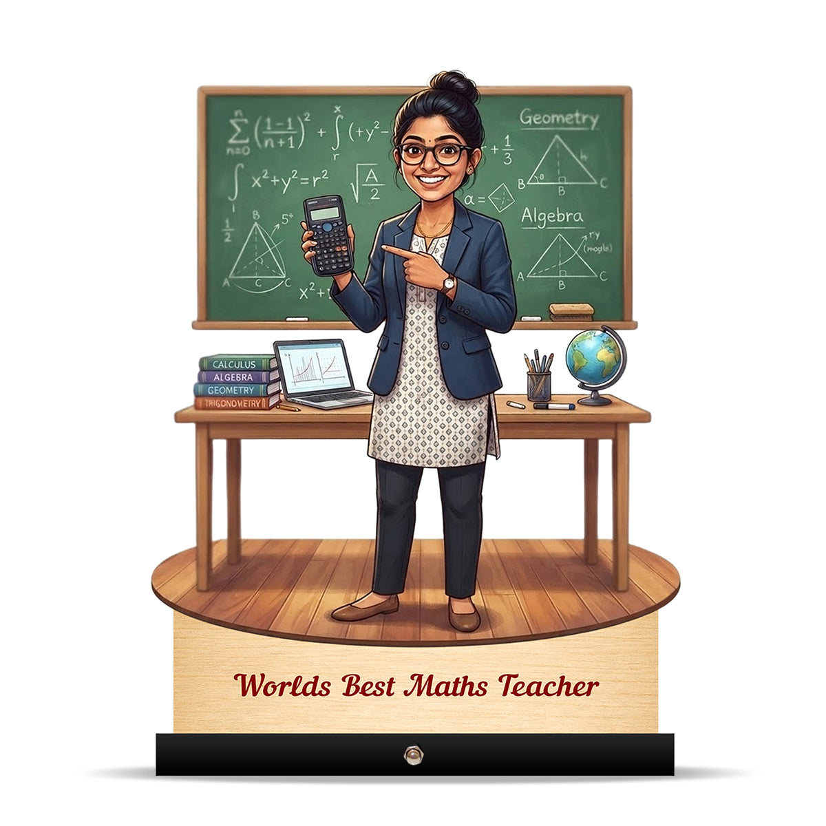 Worlds Best Biology Teacher Caricature C501