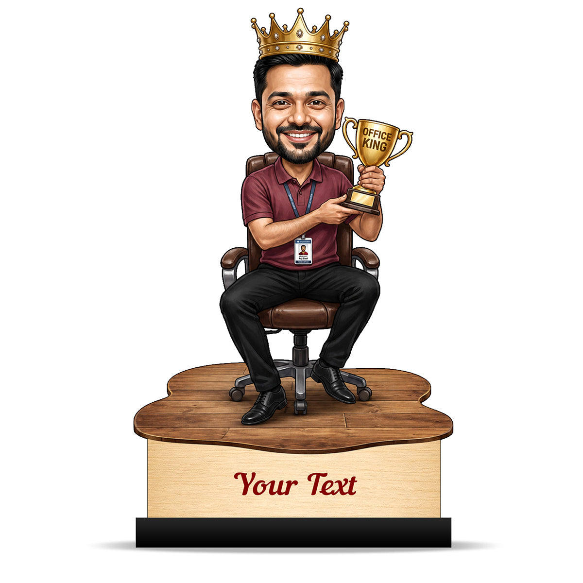 Personalized Achievement Award Male Caricature C958