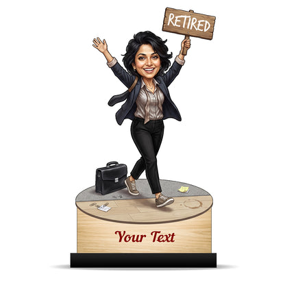 Personalized Female Retirement Caricature C1058