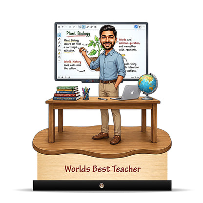 Worlds Best Biology Teacher Caricature C532