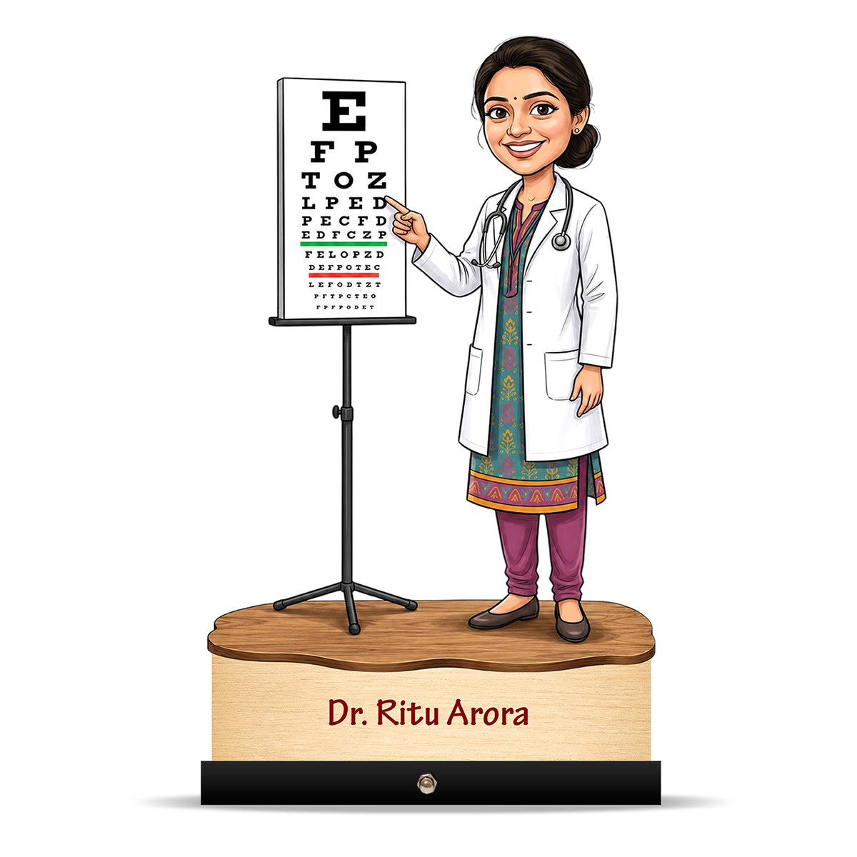 Ophthalmologist Doctor Female eye Doctor Caricature C560