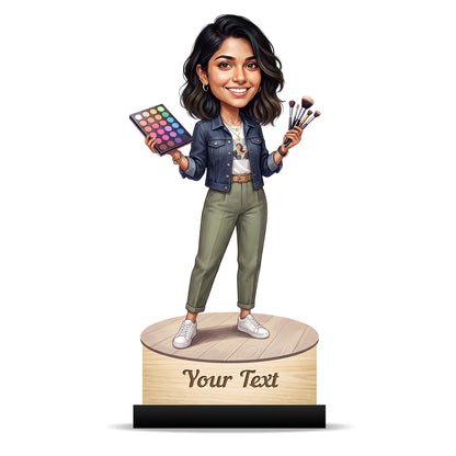 Personalized Gift for Beautician, Makeup Artist & Makeup Lover Caricature C1164