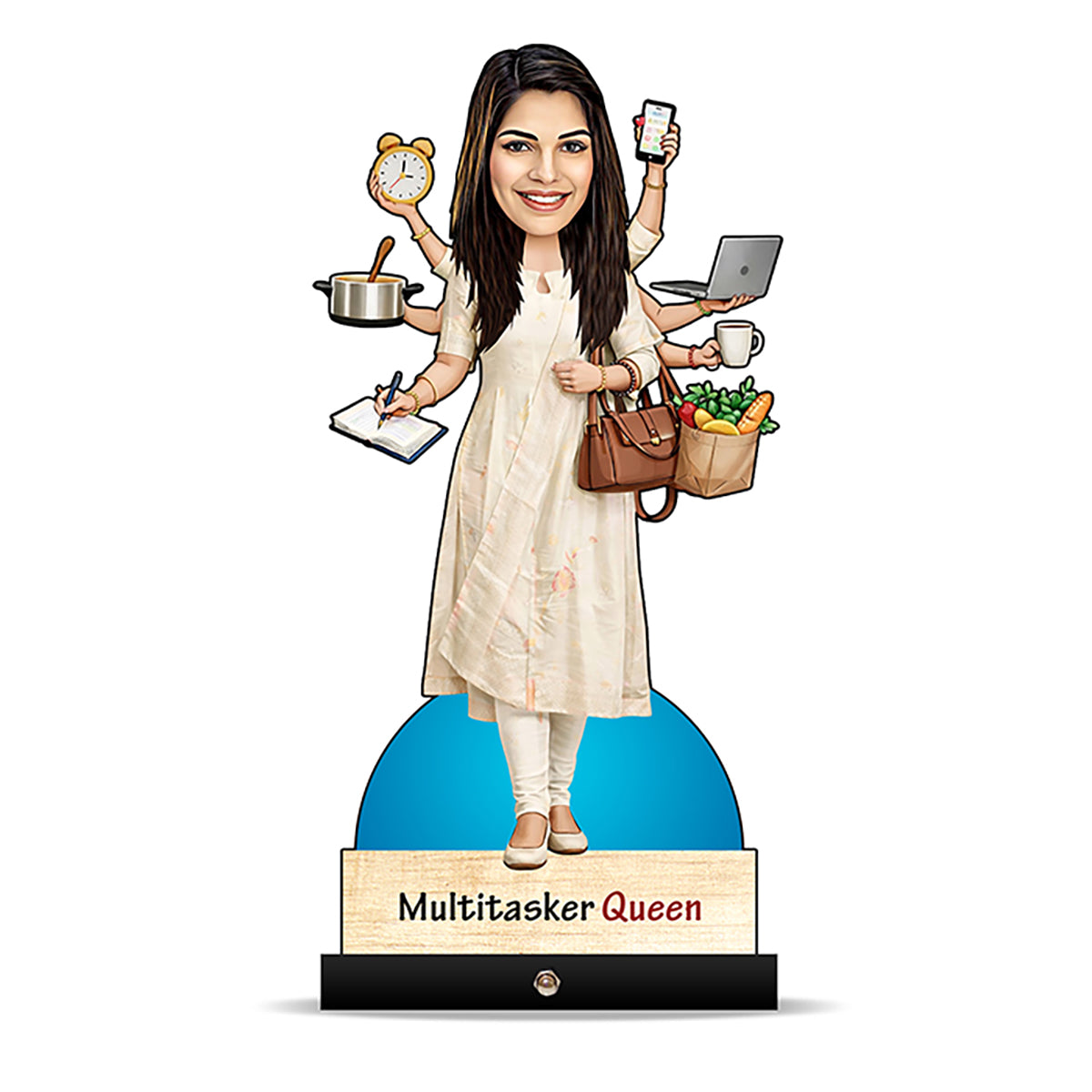 Multitasking Lady Caricature C459