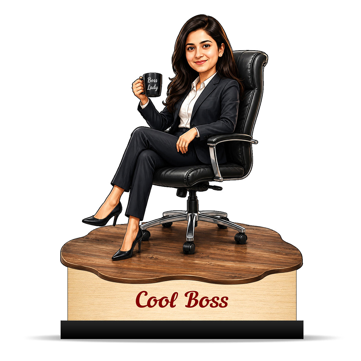 Personalized Female Cool Boss Caricature C852