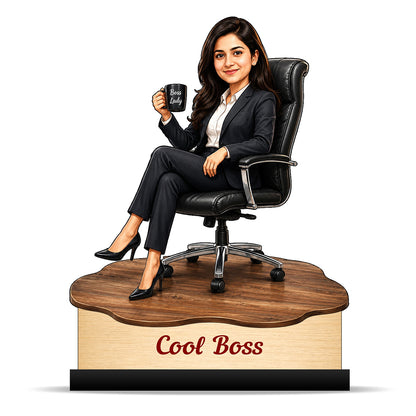 Personalized Female Cool Boss Caricature C852