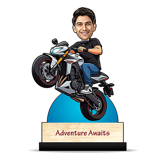 Bike Rider Wheelie Caricature C413