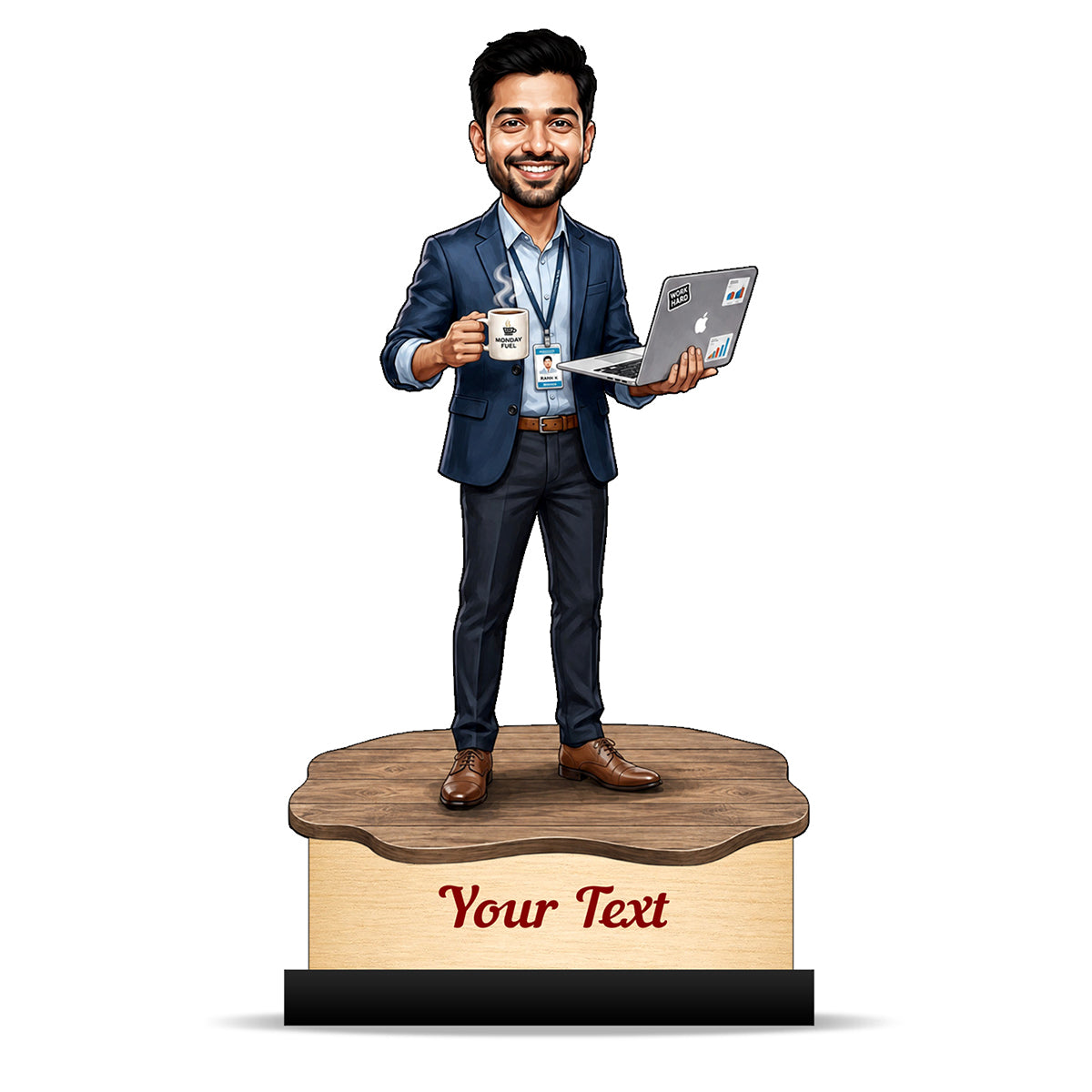 Personalized Corporate Office Male Employee Caricature C911